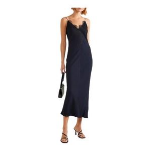 By Malene Birger Stefani Navy Black Slip Dress 38